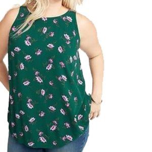 EUC Old Navy Floral Sleeveless Blouse (Size: 2X)